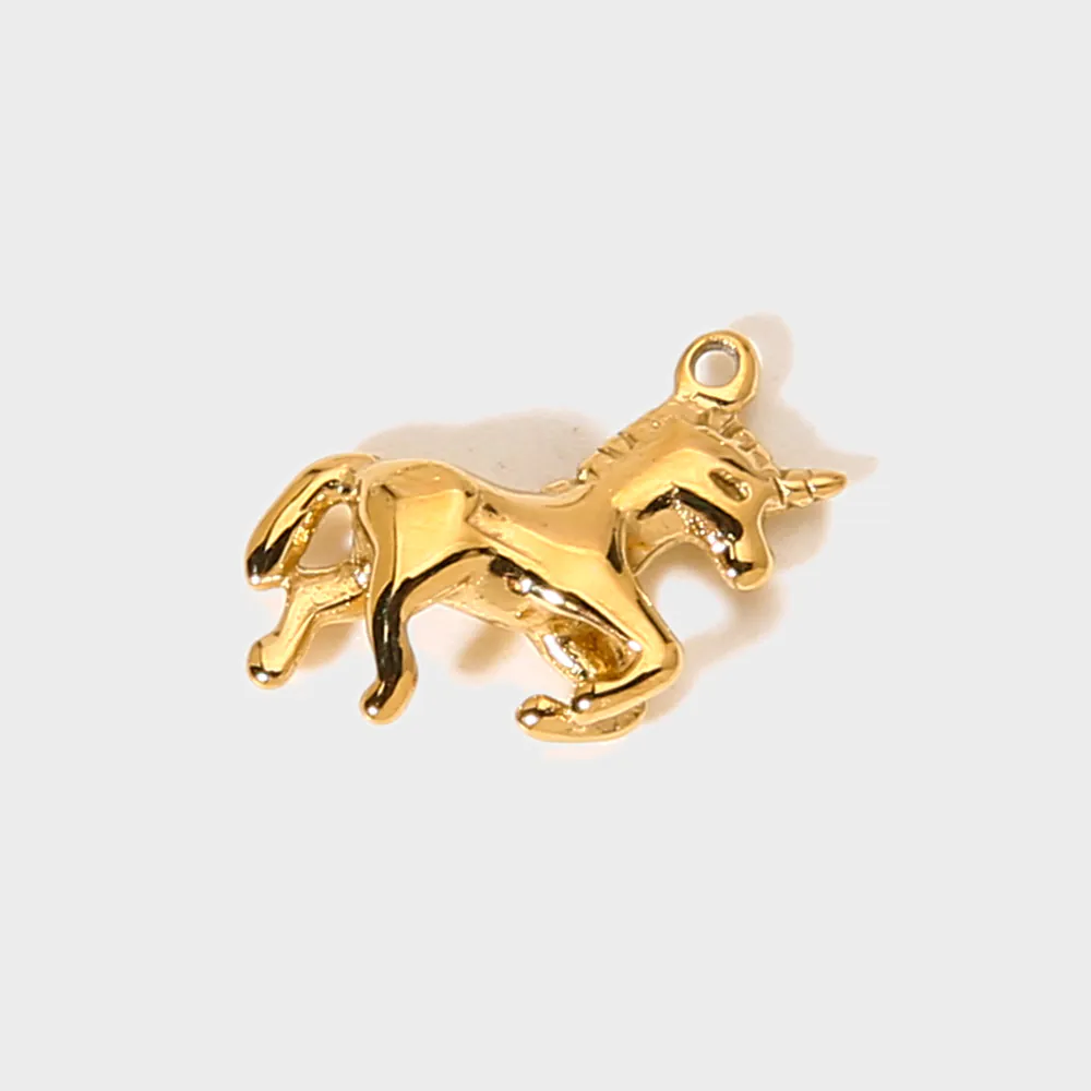 18K Gold Plated Waterproof Stainless Steel Charms Heart Butterfly Moon Unicorn Sun Evil Eye Pendants DIY Jewelry Making Supplies for Necklaces Earrings - Image 3