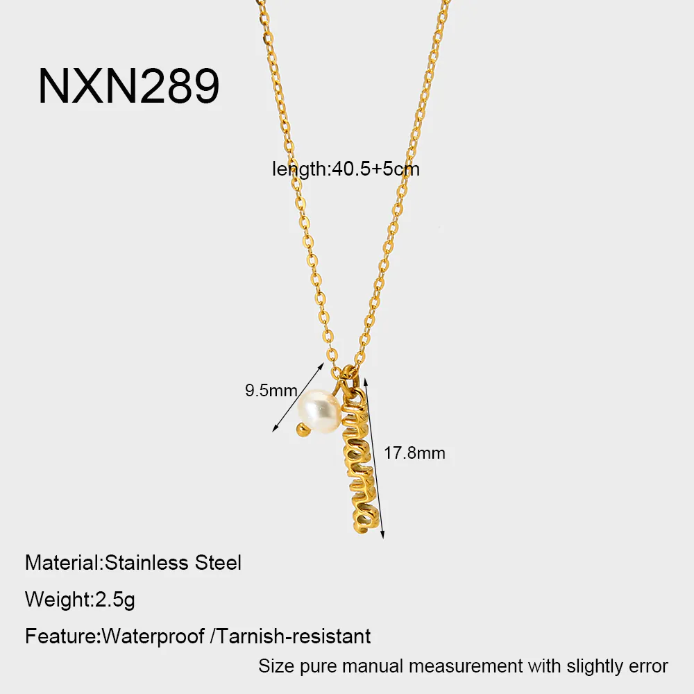 18K Gold Plated Stainless Steel Mama Letter Pendant Necklace For Women Dainty Faux Pearl Charm Minimalist Niche Design Jewelry Gift For Mom - Image 7