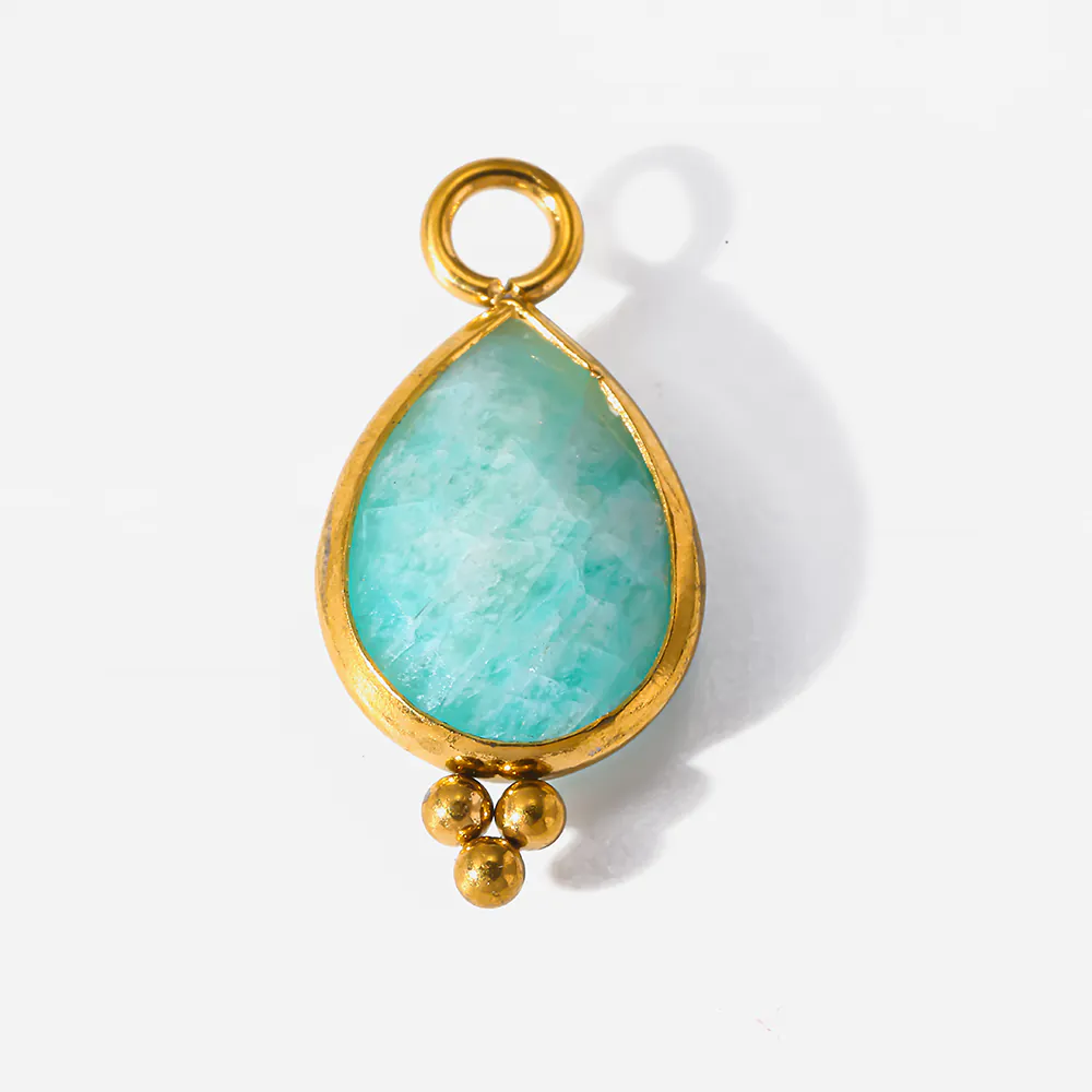 Natural Stone Pendant Findings: 18K Gold-Plated Stainless Steel Bezel Settings – DIY Handmade Jewelry Making Materials - Image 5